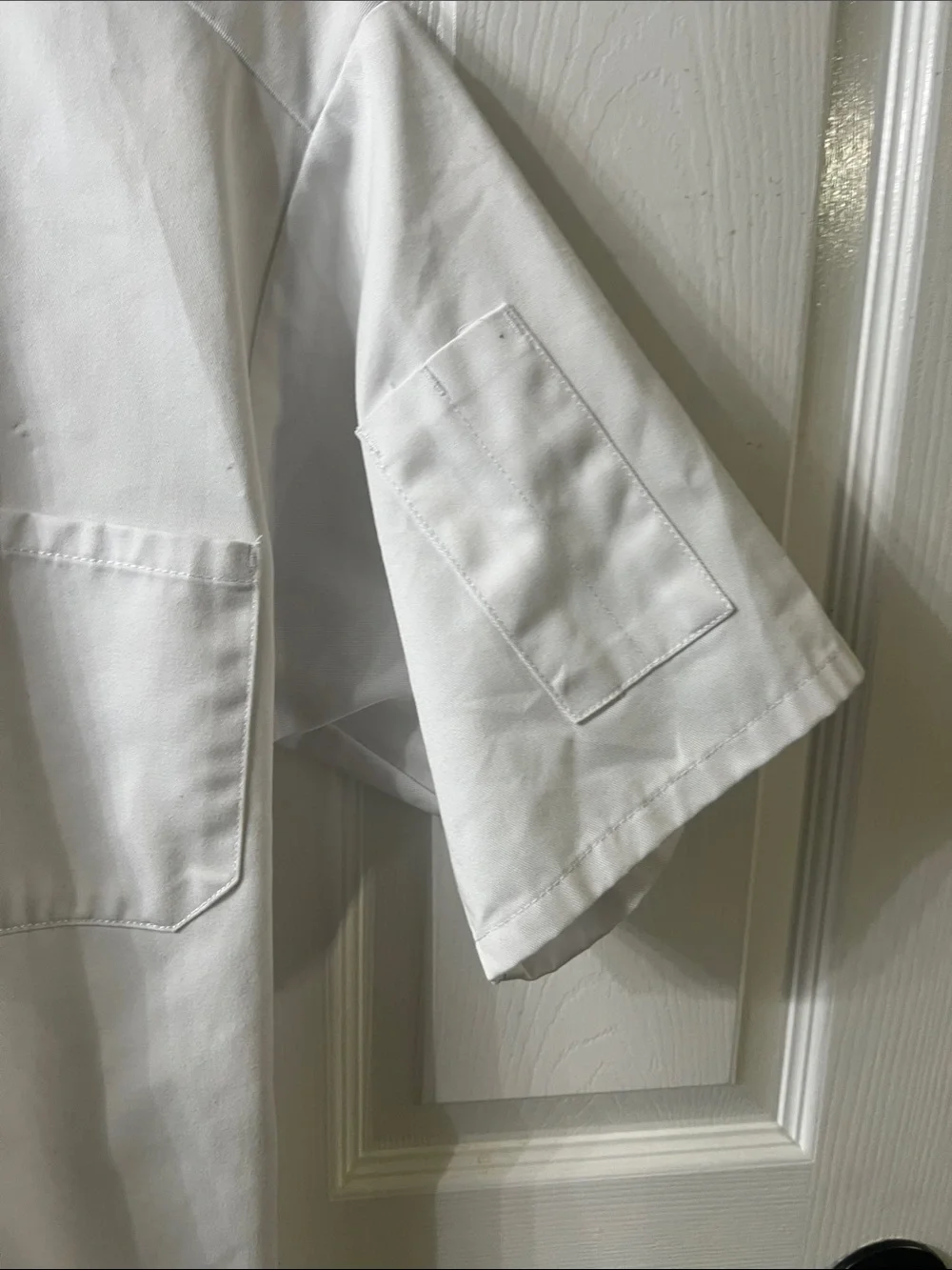 Chef’s Closet White Double Breasted Chef Coat Jacket Short Sleeve XS